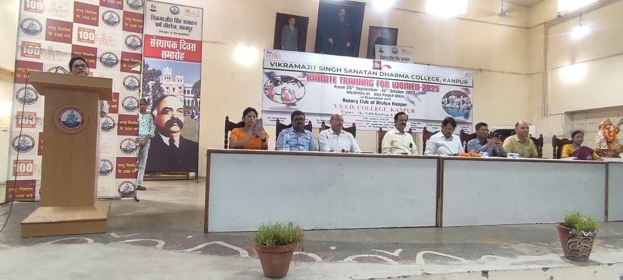 A karate training program for female students was launched at the college by 1090 Power Angel on September 25, 2025. The program is scheduled to continue until October 15, 2025. This useful event was organized in collaboration with the college’s 1090 Power Angel unit and the Rotary Club of Atulya Kanpur.