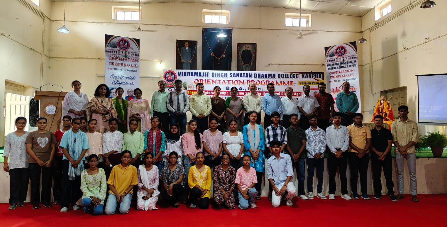 VSSD College, Kanpur, organized an orientation program for the newly admitted students of B.Sc. and BCA under the Science Faculty on July 30, 2026.